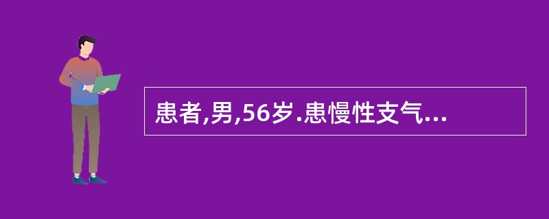 患者,男,56岁.患慢性支气管炎10余年,近日来咳嗽加重,咽痒,咯稀薄白色痰,舌