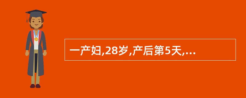 一产妇,28岁,产后第5天,出现下腹痛、恶露多,且有臭味,但体温不高,子宫体有压