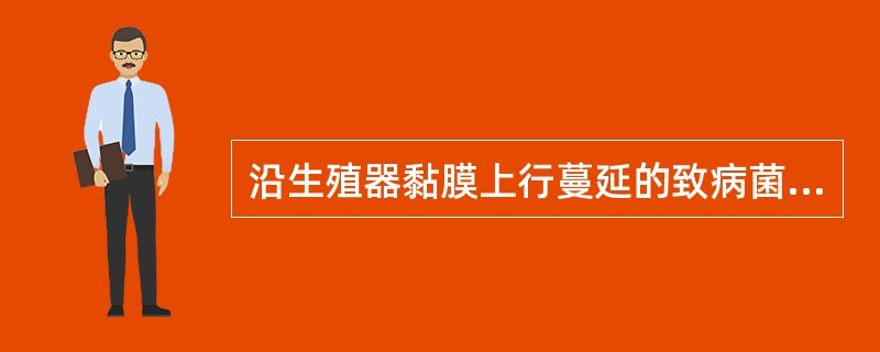 沿生殖器黏膜上行蔓延的致病菌有A、淋病奈氏菌B、大肠杆菌C、厌氧菌D、沙眼衣原体