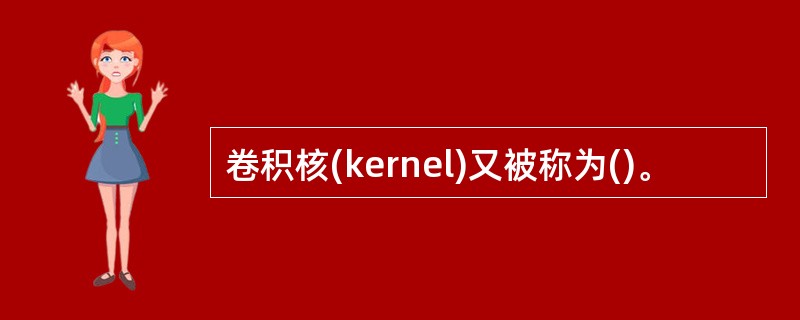 卷积核(kernel)又被称为()。