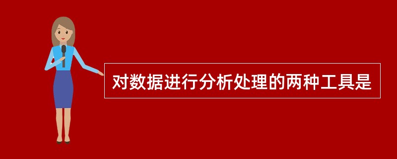 对数据进行分析处理的两种工具是