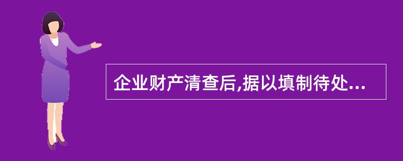 企业财产清查后,据以填制待处理财产盘盈、盘亏记账凭证的原始凭证是( )。 A 材