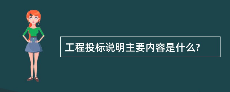 工程投标说明主要内容是什么?