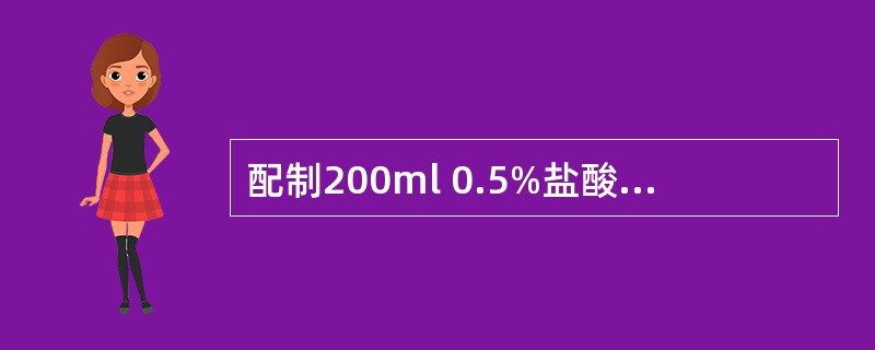 配制200ml 0.5%盐酸普鲁卡因溶液,需加人多少克氯化钠使其成等渗液(E=0