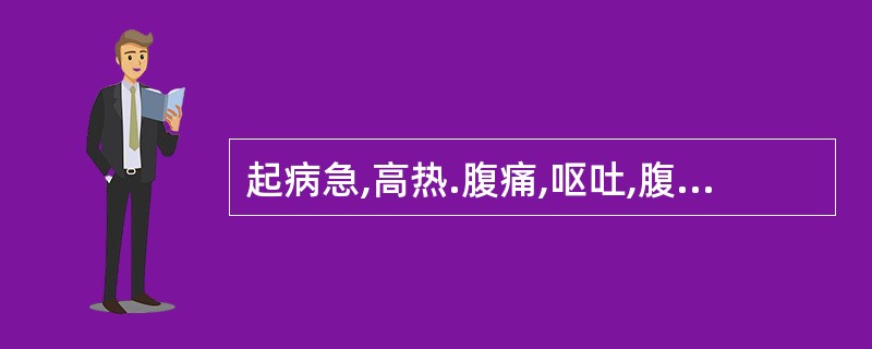 起病急,高热.腹痛,呕吐,腹泻,明显失水者多见于()