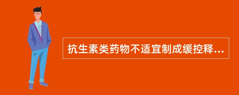 抗生素类药物不适宜制成缓控释制剂。( )
