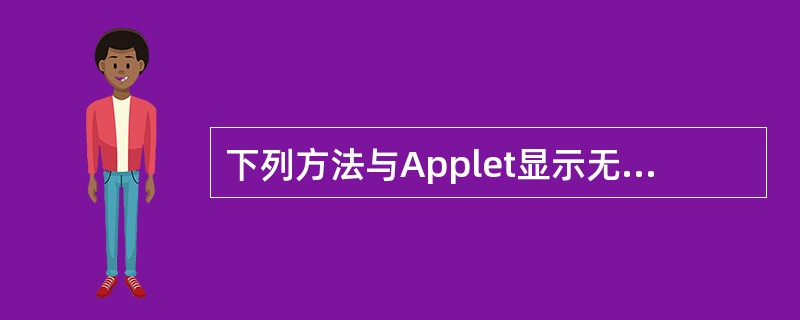 下列方法与Applet显示无关的是()。