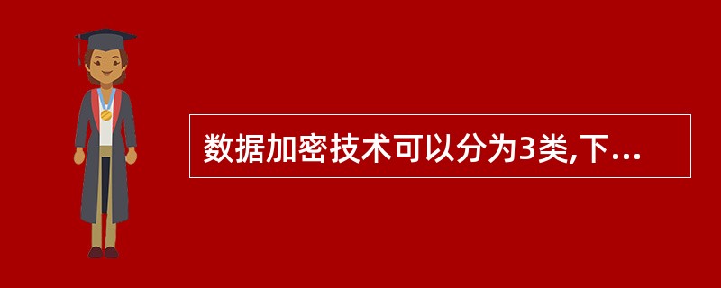 数据加密技术可以分为3类,下列不属于数据加密技术的是______。