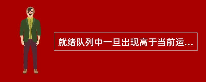 就绪队列中一旦出现高于当前运行进程的优先级的进程,就立即进行调度,转让CPU,这