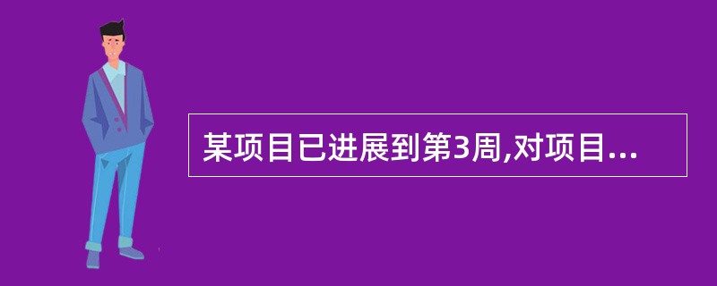 某项目已进展到第3周,对项目前两周的实施情况总结如下:PV=3200,EV=30