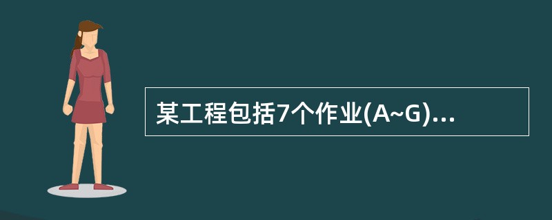 某工程包括7个作业(A~G),各作业所需的时间和人数及互相衔接的关系如图5£­1