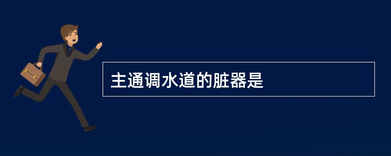 主通调水道的脏器是