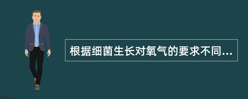 根据细菌生长对氧气的要求不同分类不包括()A、专性需氧菌B、微需氧菌C、兼性厌氧