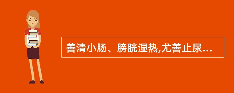 善清小肠、膀胱湿热,尤善止尿道疼痛,为治诸淋涩痛之要药的药是A、金钱草B、海金沙