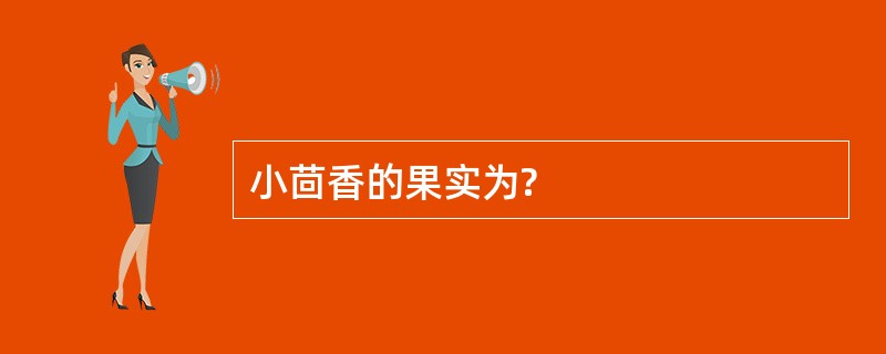 小茴香的果实为?