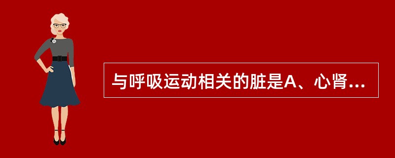 与呼吸运动相关的脏是A、心肾B、肝肺C、脾胃D、肺肾E、肾肝