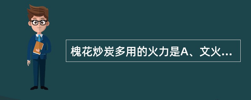 槐花炒炭多用的火力是A、文火B、中火C、武火D、先文火后武火E、先武火后文火 -