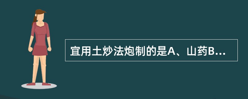 宜用土炒法炮制的是A、山药B、苍术C、枳壳D、枳实E、党参