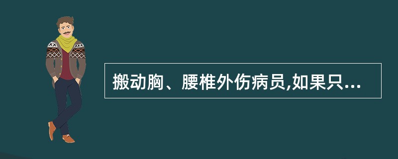 搬动胸、腰椎外伤病员,如果只有帆布担架,病人的姿式只能( )。