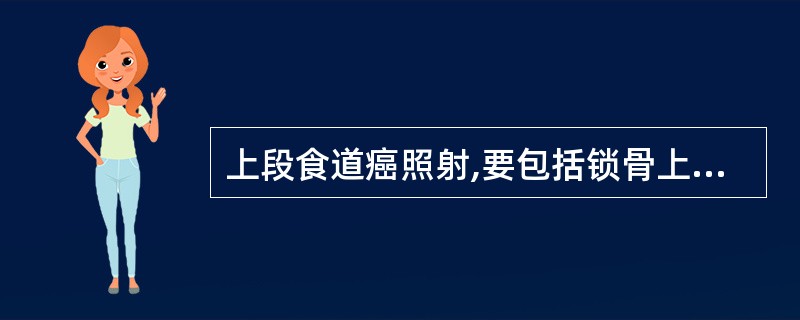 上段食道癌照射,要包括锁骨上野,其两侧肩锁关节内:()。