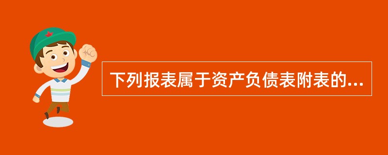 下列报表属于资产负债表附表的是()。