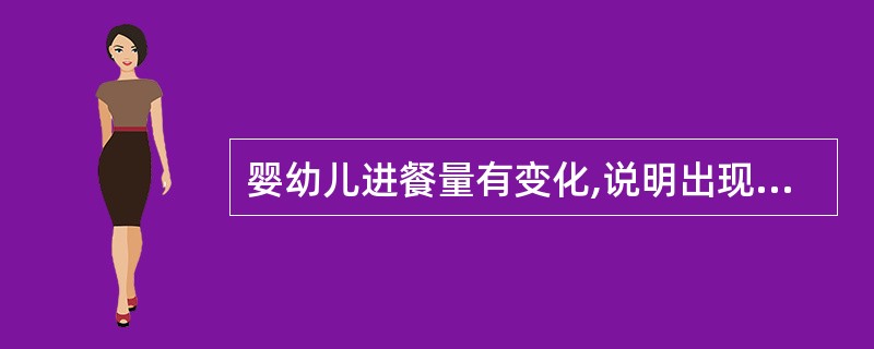 婴幼儿进餐量有变化,说明出现健康问题.()