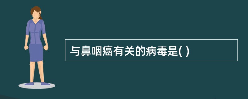 与鼻咽癌有关的病毒是( )