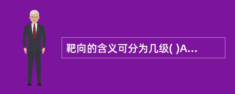 靶向的含义可分为几级( )A、2B、3C、4D、5