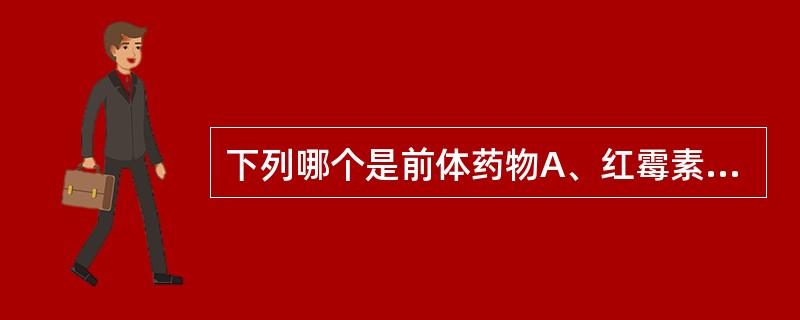 下列哪个是前体药物A、红霉素B、米托蒽醌C、甲氨蝶呤D、盐酸氮芥E、异环磷酰胺