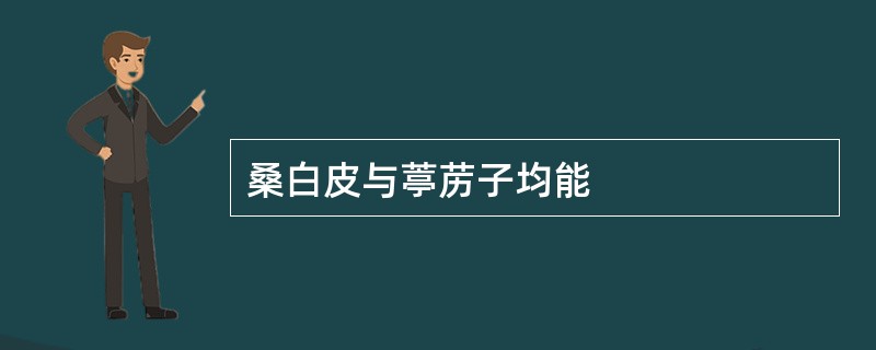 桑白皮与葶苈子均能