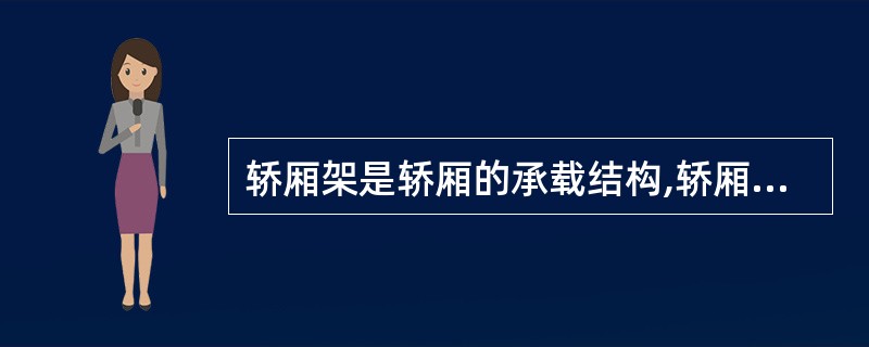 轿厢架是轿厢的承载结构,轿厢架一般由上梁、立柱、底梁和拉条等成,如图所示,图中代