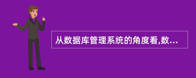 从数据库管理系统的角度看,数据库系统一般采用三级模式结构,如下图所示。图中①、②