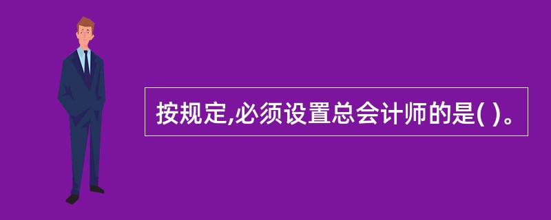 按规定,必须设置总会计师的是( )。