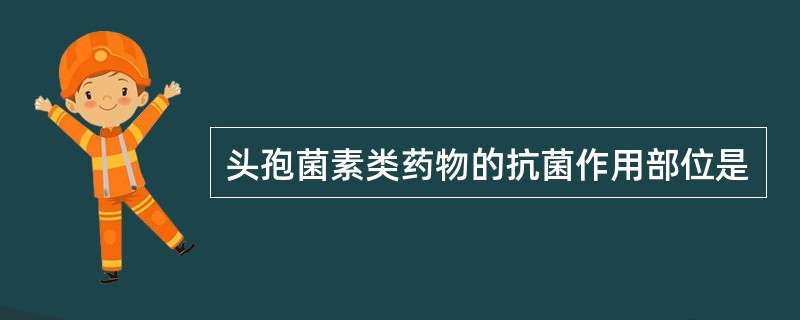 头孢菌素类药物的抗菌作用部位是