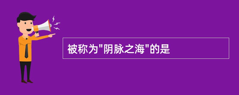 被称为"阴脉之海"的是