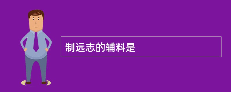 制远志的辅料是