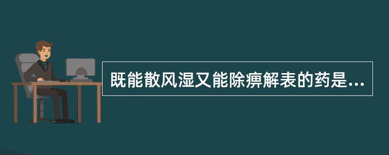 既能散风湿又能除痹解表的药是A、藿香B、香薷C、厚朴D、苍术E、防己