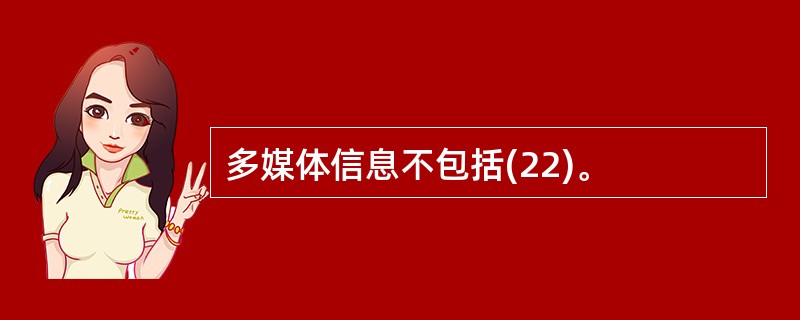 多媒体信息不包括(22)。