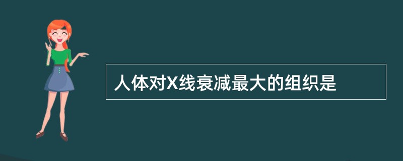 人体对X线衰减最大的组织是