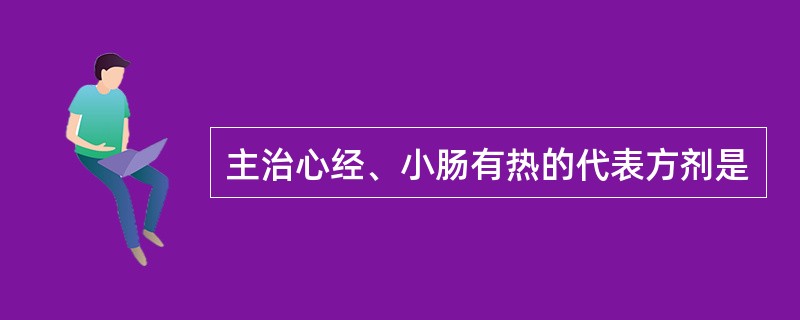 主治心经、小肠有热的代表方剂是