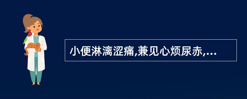 小便淋漓涩痛,兼见心烦尿赤,口舌生疮,首选的药物是