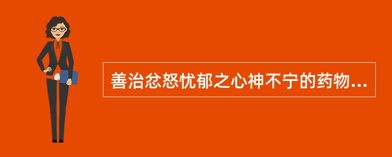 善治忿怒忧郁之心神不宁的药物是A、远志B、首乌藤C、琥珀D、酸枣仁E、合欢皮 -