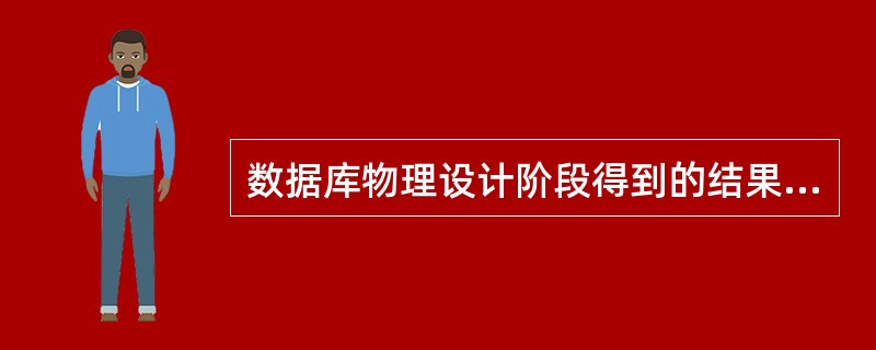 数据库物理设计阶段得到的结果是 ______。