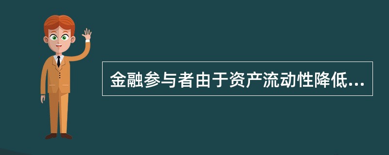 金融参与者由于资产流动性降低而导致的风险是()。