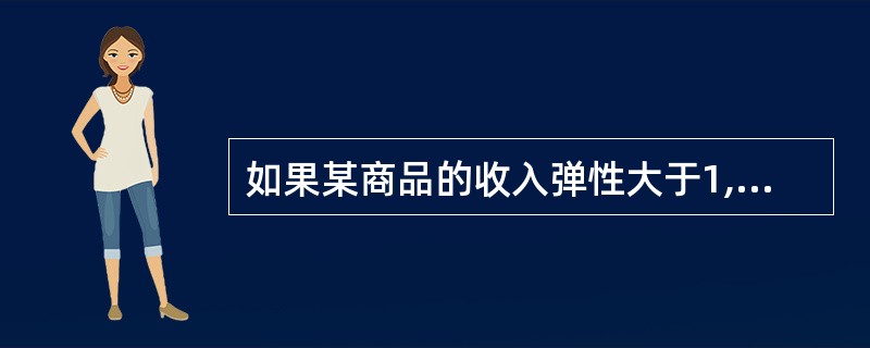 如果某商品的收入弹性大于1,则该商品属于()。