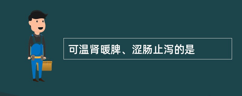 可温肾暖脾、涩肠止泻的是