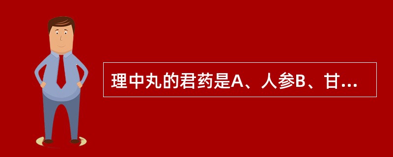 理中丸的君药是A、人参B、甘草C、白术D、干姜E、生姜