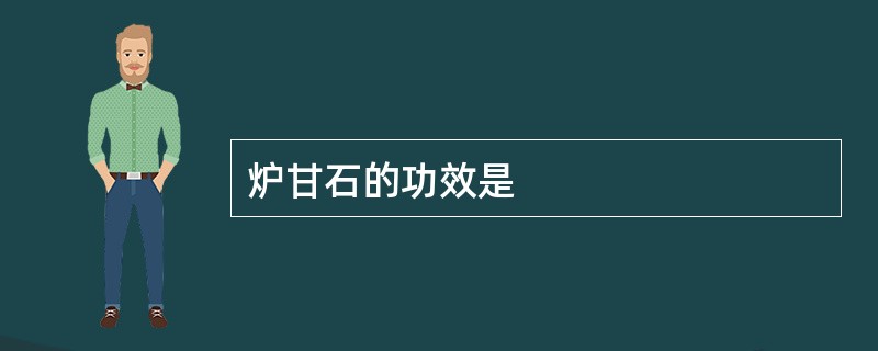 炉甘石的功效是