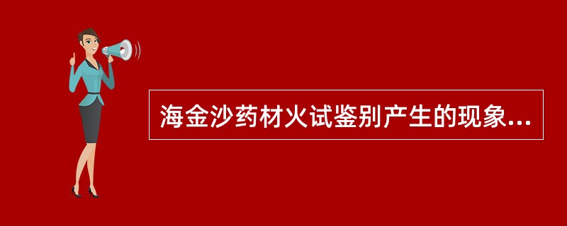 海金沙药材火试鉴别产生的现象是A、有黄色烟雾,气香浓烈B、易燃烧,发生爆鸣声且有