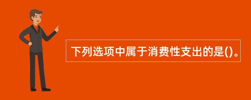 下列选项中属于消费性支出的是()。